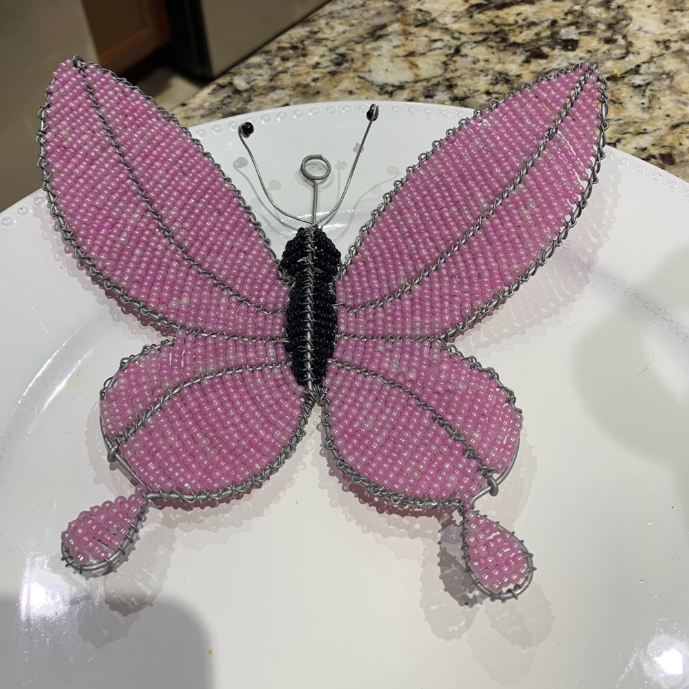 Beautiful handmade beaded butterfly